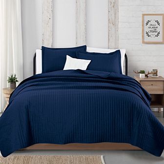 Madelinen® Alicia Channel Stitch Quilt and Sham Set