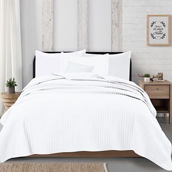 Madelinen® Alicia Channel Stitch Quilt and Sham Set