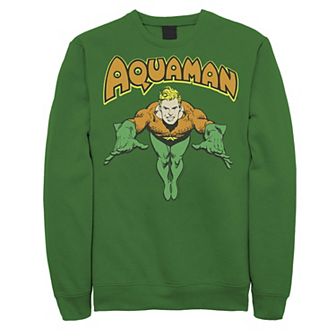 Men's DC Comics Aquaman Vintage Portrait Logo Sweatshirt