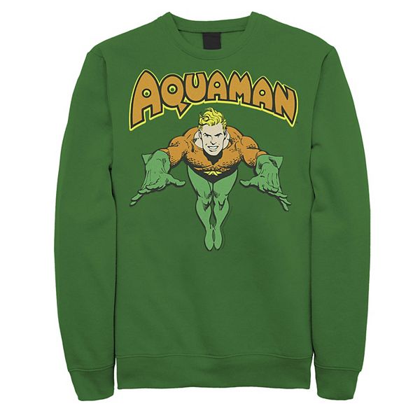 Men S Dc Comics Aquaman Vintage Portrait Logo Sweatshirt