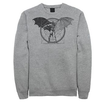 Men's DC Comics Batman Half Skeleton Sketched Poster Sweatshirt