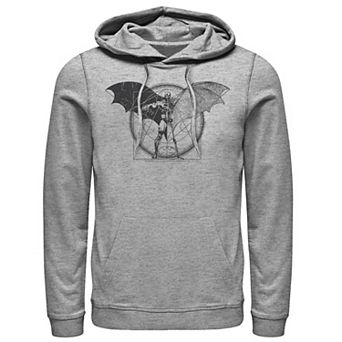 Men's DC Comics Batman Half Skeleton Sketched Poster Hoodie