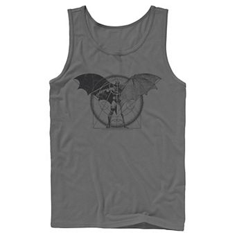 Men's DC Comics Batman Half Skeleton Sketched Poster Tank Top