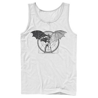 Men's DC Comics Batman Half Skeleton Sketched Poster Tank Top