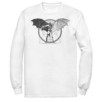 Men's DC Comics Batman Half Skeleton Sketched Poster Tee