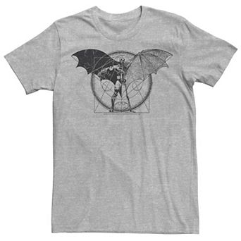 Men's DC Comics Batman Half Skeleton Sketched Poster Tee
