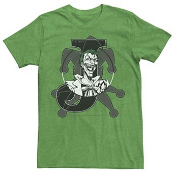 Men's DC Comics Joker Card Laughing Poster Tee