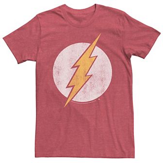 Men's DC Comics The Flash Distressed Classic Lightning Logo Tee