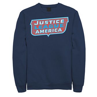 Men's DC Comics Justice League Of America Text Poster Logo Sweatshirt