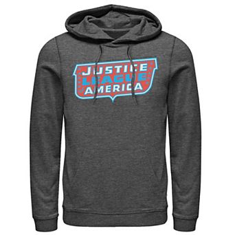 Men's DC Comics Justice League Of America Text Poster Logo Hoodie