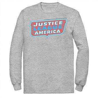 Men's DC Comics Justice League of America Text Poster Logo Tee