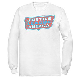 Men's DC Comics Justice League of America Text Poster Logo Tee