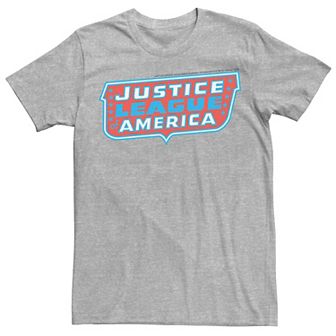 Men's DC Comics Justice League Of America Text Poster Logo Tee