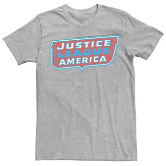 Men's DC Comics Justice League Of America Text Poster Logo Tee