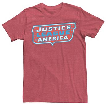 Men's DC Comics Justice League Of America Text Poster Logo Tee