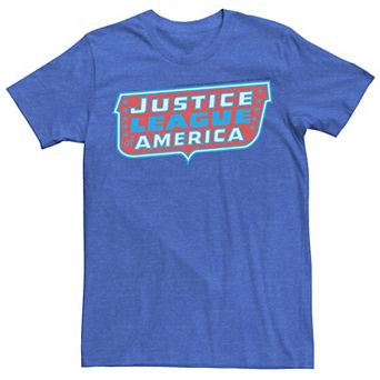 Men's DC Comics Justice League Of America Text Poster Logo Tee