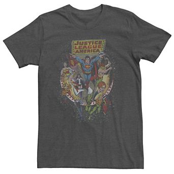 Men's DC Comics Justice League Group Shot Distressed Poster Tee