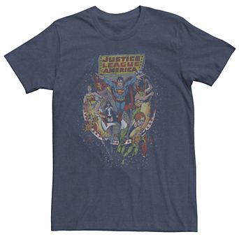 Men's DC Comics Justice League Group Shot Distressed Poster Tee