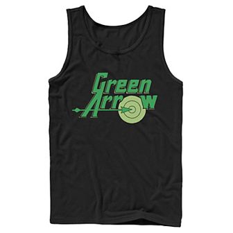 Men's DC Comics The Green Arrow Vintage Text Poster Tank Top