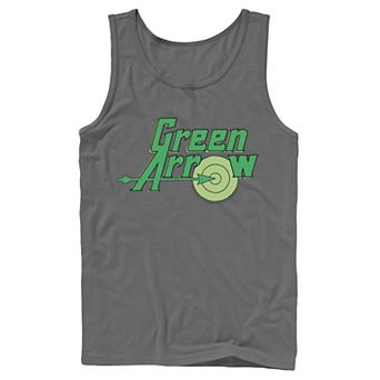 Men's DC Comics The Green Arrow Vintage Text Poster Tank Top