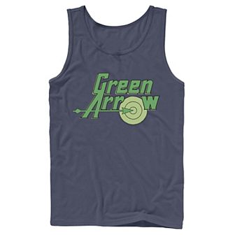 Men's DC Comics The Green Arrow Vintage Text Poster Tank Top