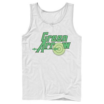 Men's DC Comics The Green Arrow Vintage Text Poster Tank Top