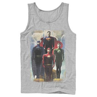 Men's DC Comics Justice League Heroes Look Up Tank Top