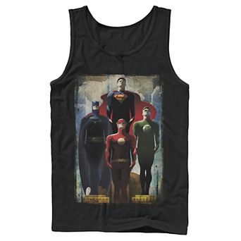 Men's DC Comics Justice League Heroes Look Up Tank Top