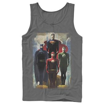 Men's DC Comics Justice League Heroes Look Up Tank Top