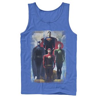 Men's DC Comics Justice League Heroes Look Up Tank Top