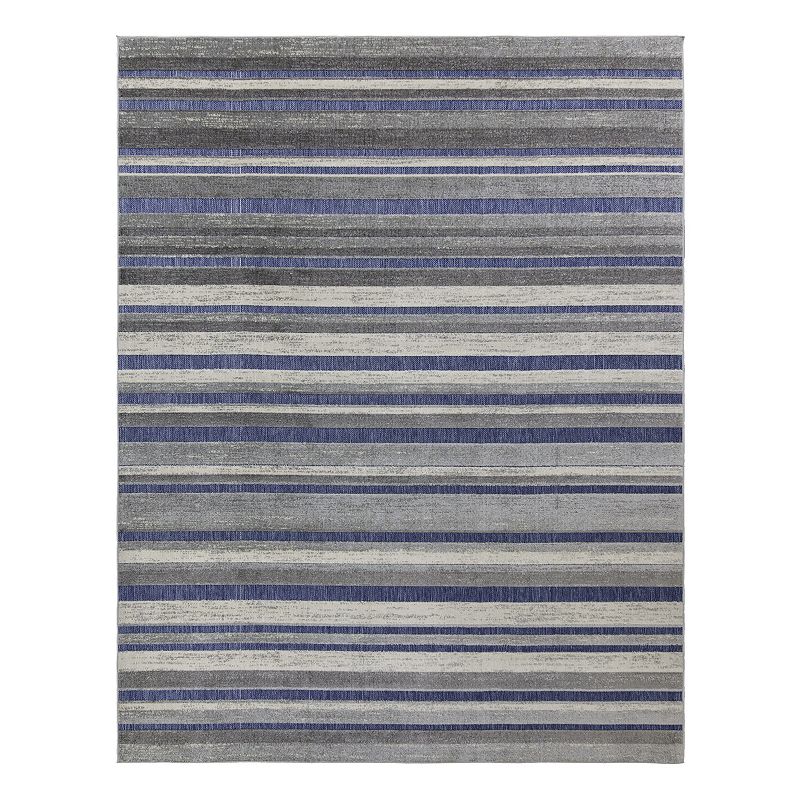 Avenue 33 Fosel Muxia Indoor Outdoor Area Rug, Blue, 6.5X9.5 Ft