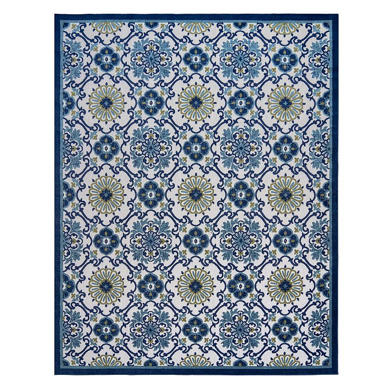 Avenue 33 Fosel Chora Indoor Outdoor Area Rug, Blue, 6.5X9.5 Ft