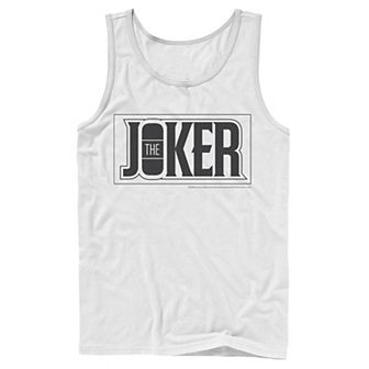 Men's DC Comics The Joker Bold Text Poster Tank Top