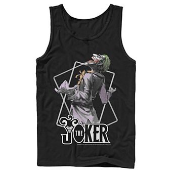 Men's DC Comics The Joker Card Outline Tank Top