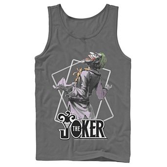 Men's DC Comics The Joker Card Outline Tank Top