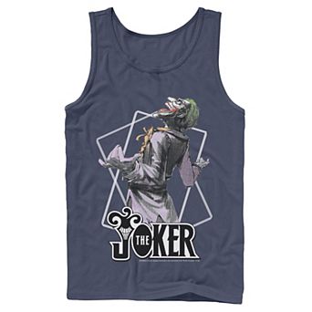 Men's DC Comics The Joker Card Outline Tank Top
