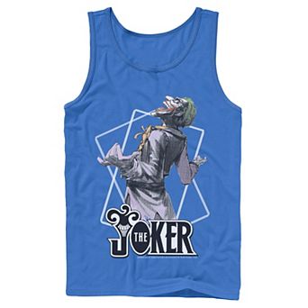 Men's DC Comics The Joker Card Outline Tank Top
