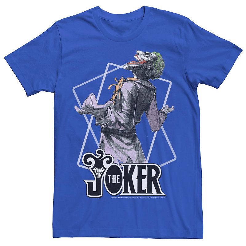 Men's DC Comics The Joker Card Outline Tee, Size: 3XL, Royal