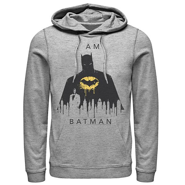 Men's DC Comics I Am Batman Skyline Poster Hoodie