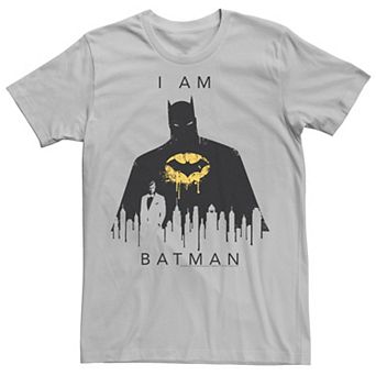Men's DC Comics I Am Batman Skyline Poster Tee