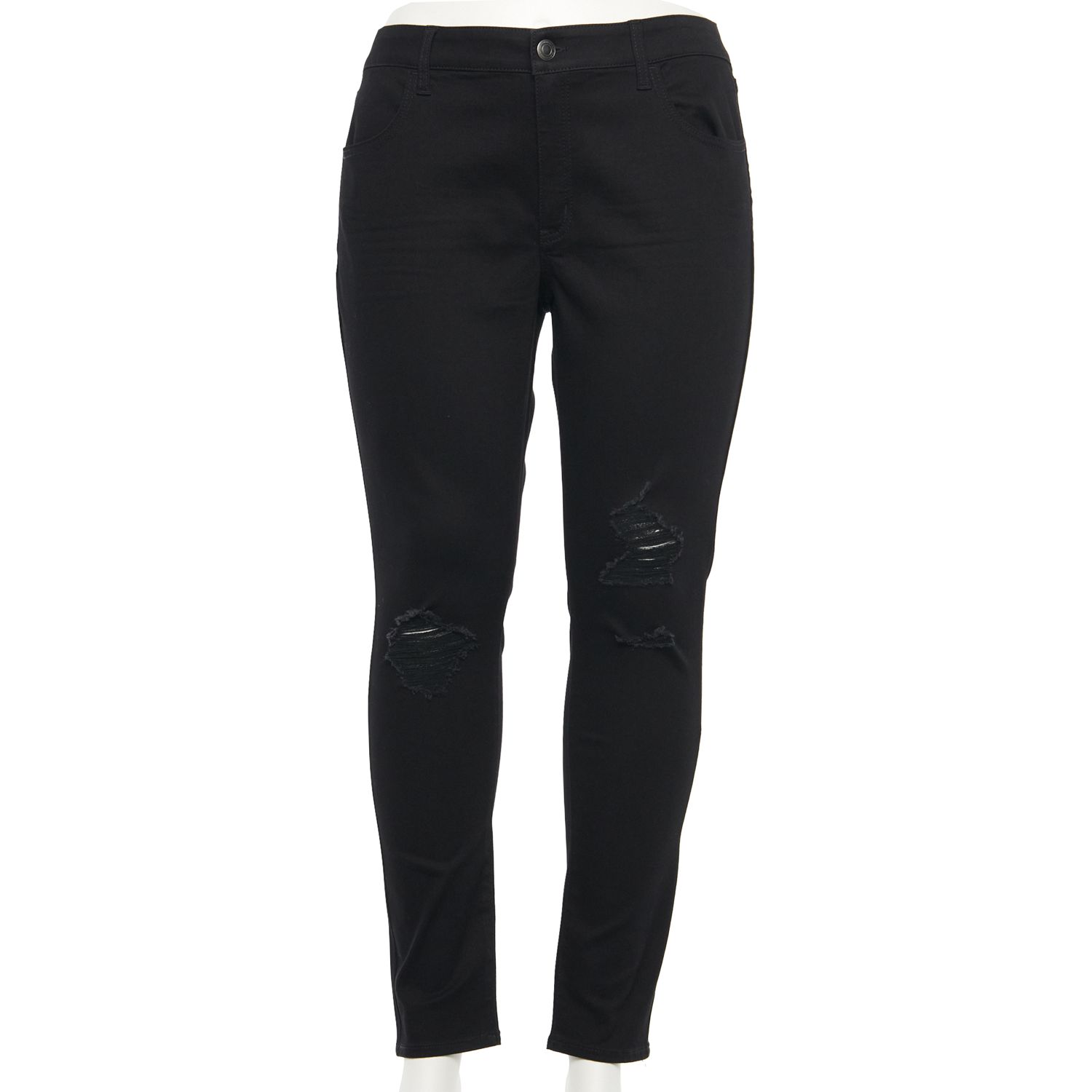 black twill jeggings