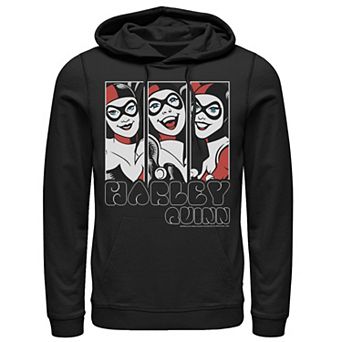 Men's Batman Harley Quinn Vintage Portrait Panel Hoodie