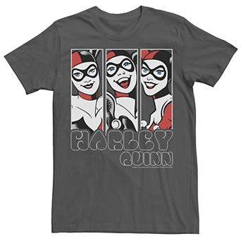 Men's Batman Harley Quinn Vintage Portrait Panel Tee