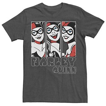 Men's Batman Harley Quinn Vintage Portrait Panel Tee