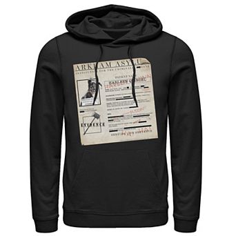 Men's Batman Harley Quinn Akham Asylum Records Hoodie