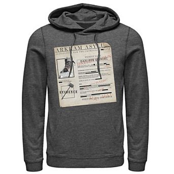 Men's Batman Harley Quinn Akham Asylum Records Hoodie