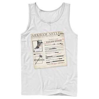 Men's Batman Harley Quinn Akham Asylum Records Tank Top