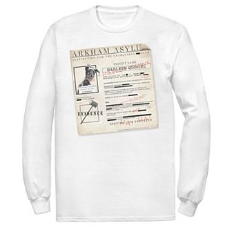 Men's Batman Harley Quinn Akham Asylum Records Tee