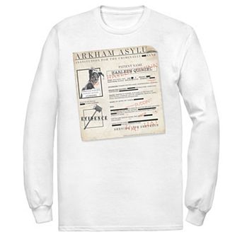 Men's Batman Harley Quinn Akham Asylum Records Tee
