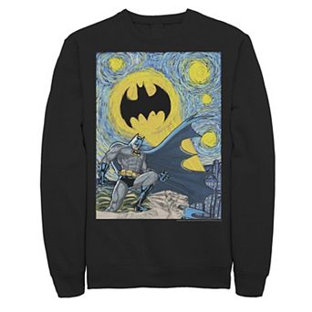 Men's Batman Starry Night Portrait Poster Sweatshirt